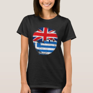 T-shirt Grèce vintage Drapeau Britanniques Racines Grèce D