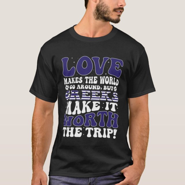T-shirt Greece Flag Men & Women Cute Til Greeks (Devant)
