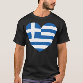 T-shirt Greek Pride Flag Love Heart