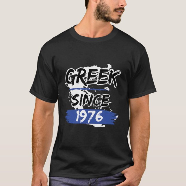 T-shirt Greek Since 1976 Greece Map Greek (Devant)