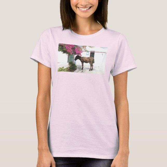 T-shirt GreekIslandHouse.com Mascotte d'âne (Devant)