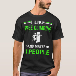 T-shirt Green 3 Personnes Arbre Escalade Climber