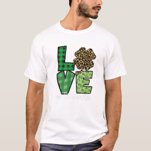 T-shirt Green Buffalo Plaid Leopard Camion Shamrock St. Pa