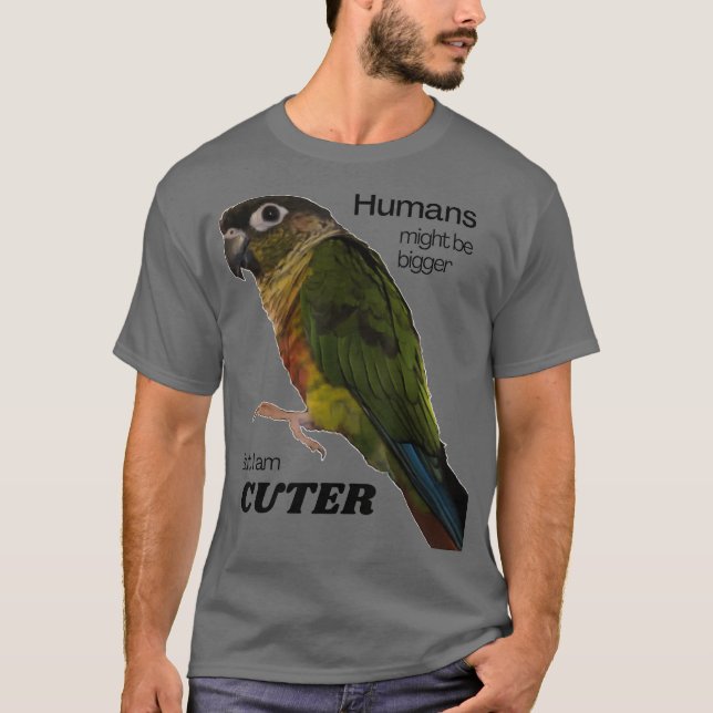 T-shirt Green Cheek Conure Design Conure Parakee (Devant)