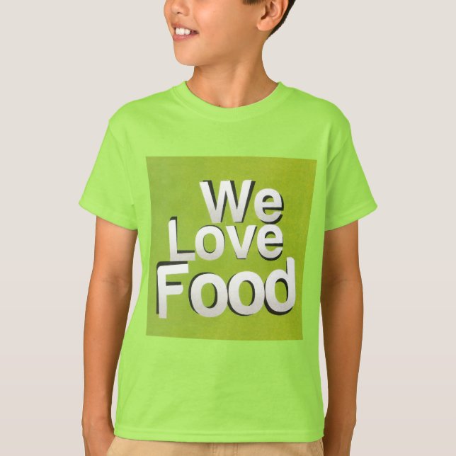 T-shirt Green Grub Club : We Heart Food Design (Devant)