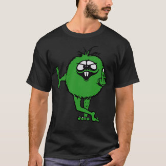 T-shirt Green Guy Flips Bird - 70S Retro 
