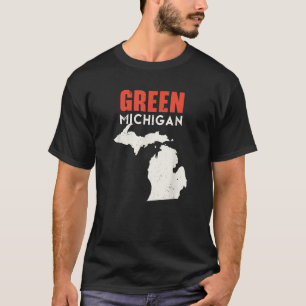 T-shirt Green Michigan USA State America Travel Michigania