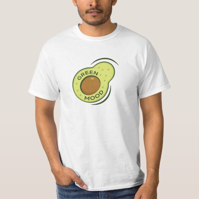 T-shirt Green Mood Avocado Healthy (Devant)