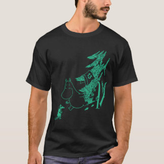 T-shirt Green Moomintroll Après-Ski Jeux de sports d'hiver