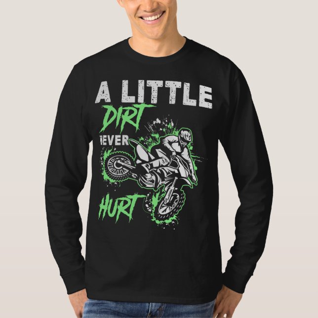 T-shirt Green Motorcycle Dirt Vélo MX Motocross Hommes gar (Devant)