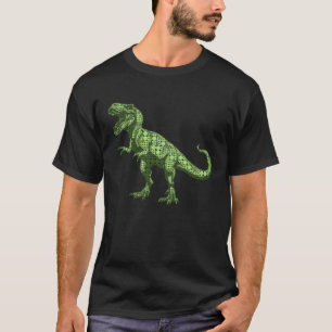 T-shirt Green Polka Dot T Rex Dinosaur International Dot D
