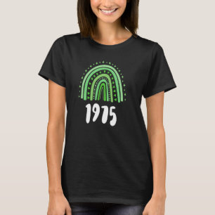 T-shirt Green Rainbow Année De Naissance 1975 Anniversaire