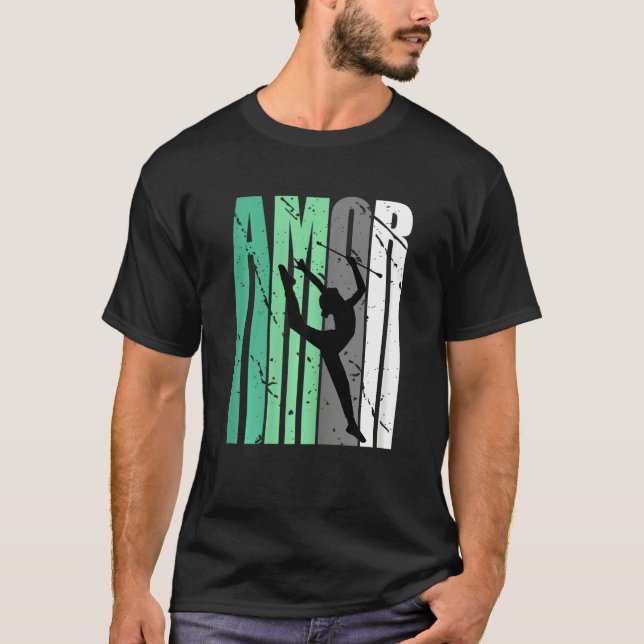 T-shirt Green Rhythmic Gymnastics Distressed Amor Inspirat (Devant)