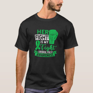 T-shirt Green Ribbon Son combat est mon combat Cérébral Pa