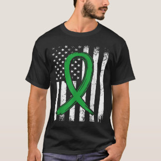 T-shirt Green Ribbon Us Indicateur Santé mentale
