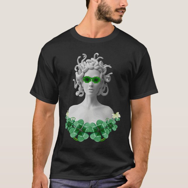 T-shirt Green Saint Patricks Day Medusa (Devant)