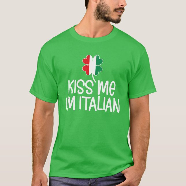 T-shirt Green St Patrick's Day Amusant Italien Nove humori (Devant)