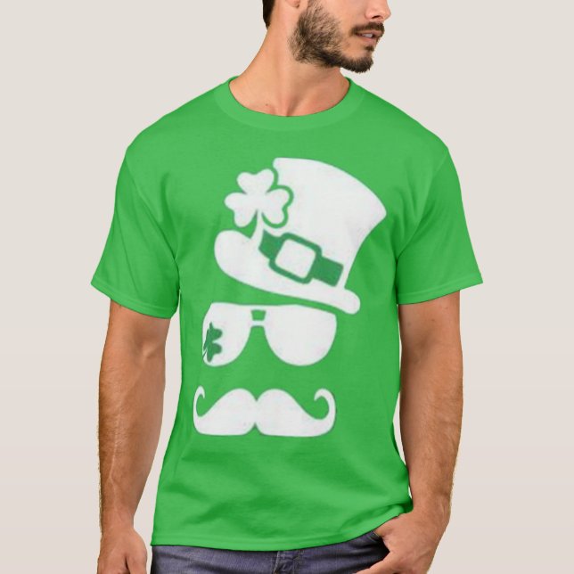 T-shirt Green St. Patrick's Day Leprechaun Lucky Shamrock (Devant)
