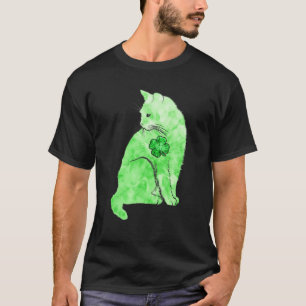 T-shirt Green Tie Dye Chat Shamrocks St. Patricks Day Luck