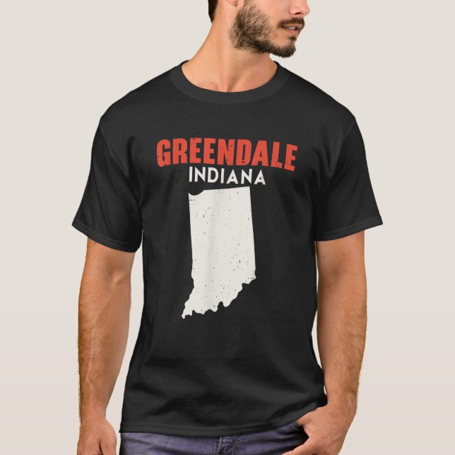 T-shirt Greendale Indiana USA State America Travel Indiana (Devant)