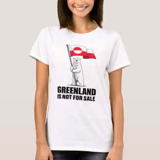 T-shirt Greenland Is Not for Sale Polar Bear With Flag