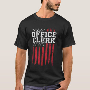 T-shirt Greffier de bureau Drapeau américain USA Patriote