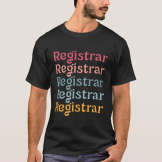 T-shirt Greffier de l'école Greffier du meilleur registrai