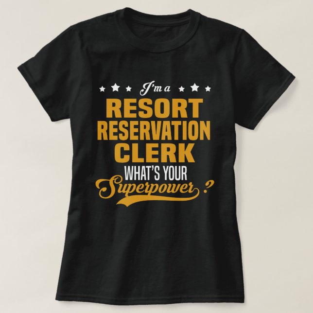 T-shirt Greffier de réservation de villégiature (Design devant)