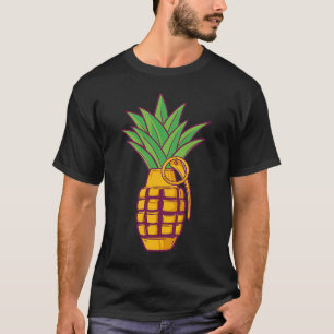 T-shirt Grenade à la main d'ananas Bombe été
