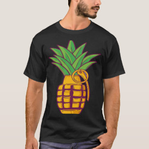 T-shirt Grenade à la main d'ananas Bombe été