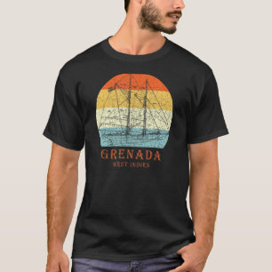 T-shirt Grenade Antilles Vintage Plan directeur Voilier Va