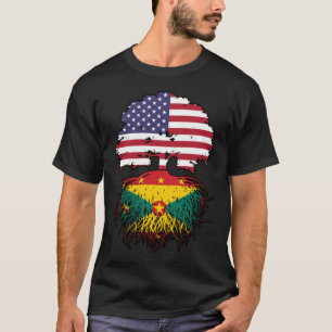 T-shirt Grenade Grenade États-Unis Drapeau des racines d'a