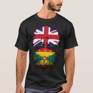 T-shirt Grenade Grenade Royaume-Uni Drapeau des racines d'