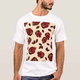 T-shirt grenades brillantes : motif répétitif fait main.