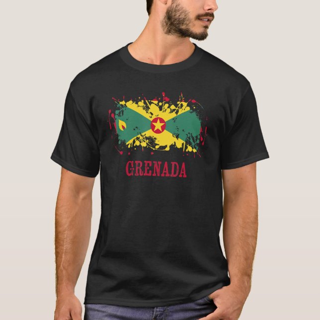 T-shirt Grenaian enthusiasts for Grenada and Grenada (Devant)