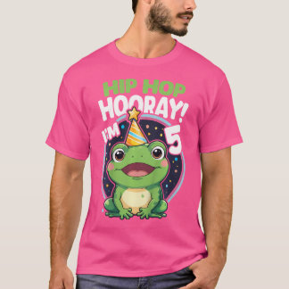 T-shirt Grenouille 5 Ans 5E Anniversaire Vieux Anniversair