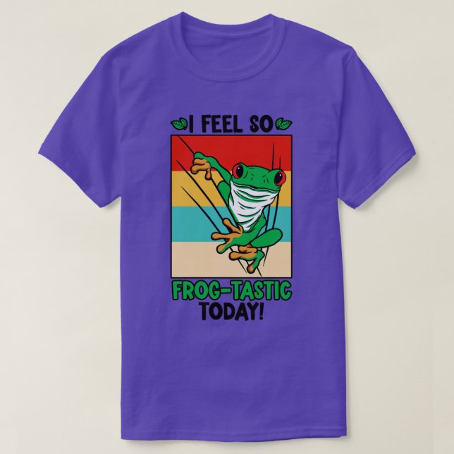 T-shirt Grenouille à arbre rouge Cute Rainforest Amphibian (Design devant)