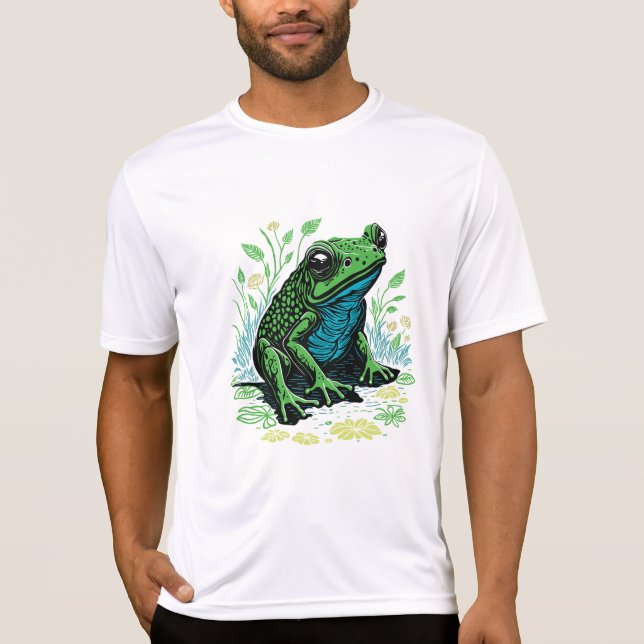 T-shirt Grenouille à étang détaillée (Devant)