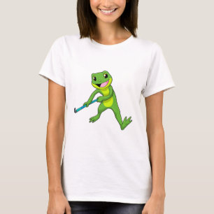 T-shirt Grenouille à Hockey avec chauve-souris de hockey