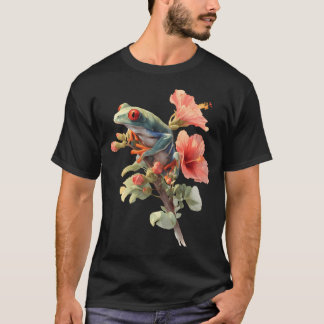 T-shirt Grenouille à yeux rouges Amphibien de la forêt tro