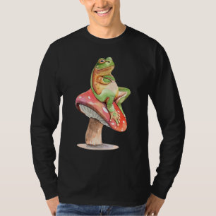 T-shirt Grenouille Assise Sur Champignon Amusant Grenouill