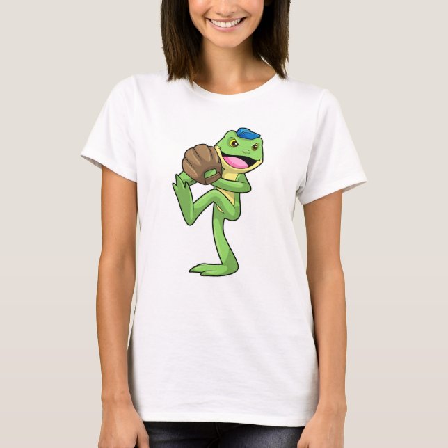 T-shirt Grenouille au baseball avec gants (Devant)