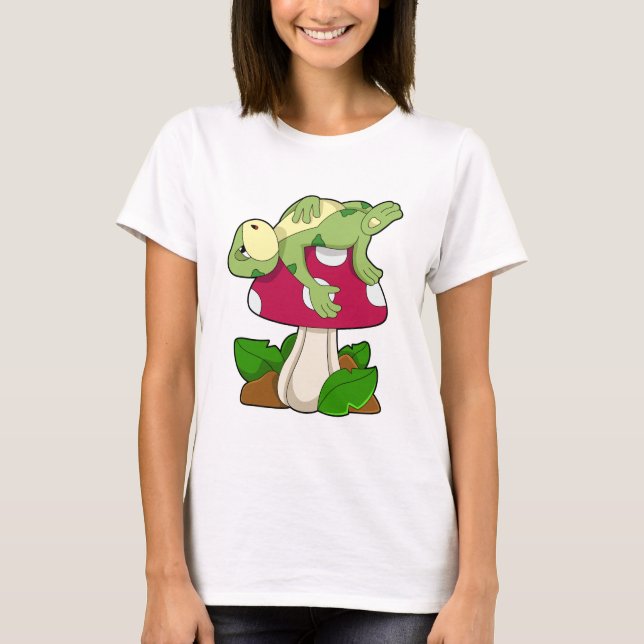 T-shirt Grenouille au coucher du champignon (Devant)