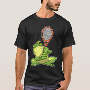 T-shirt Grenouille au tennis avec raquette de tennis