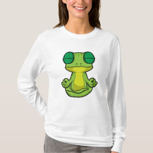 T-shirt Grenouille au yoga en jambe croisée