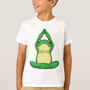 T-shirt Grenouille au yoga en tailleur