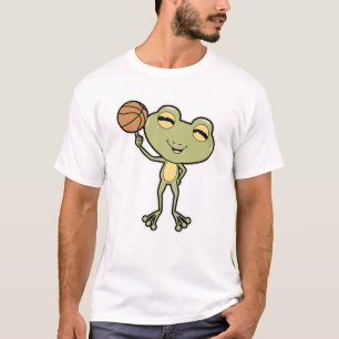 T-shirt Grenouille aux sports de basket-ball