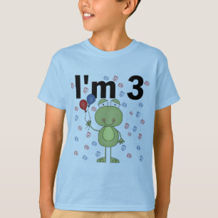 T-shirt Grenouille avec ballons 3e anniversaire