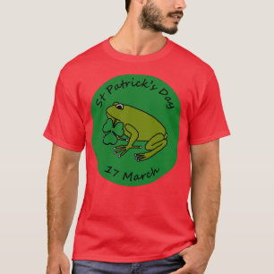 T-shirt Grenouille avec Jour de la Saint Patrick Shamrock
