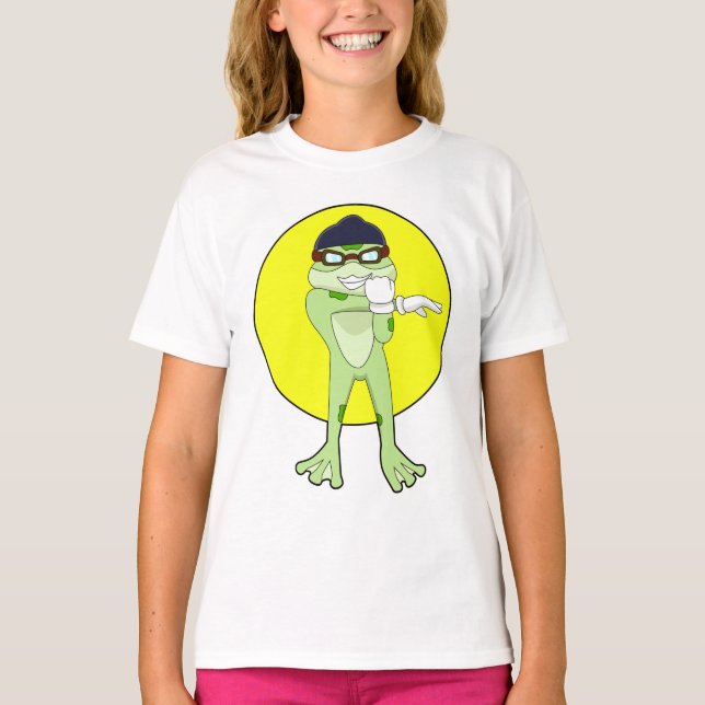 T-shirt Grenouille avec lunettes de natation (Devant)